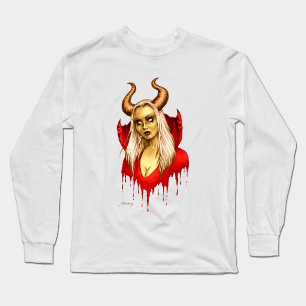 Whitehaired Devil Long Sleeve T-Shirt by Paul_Abrams